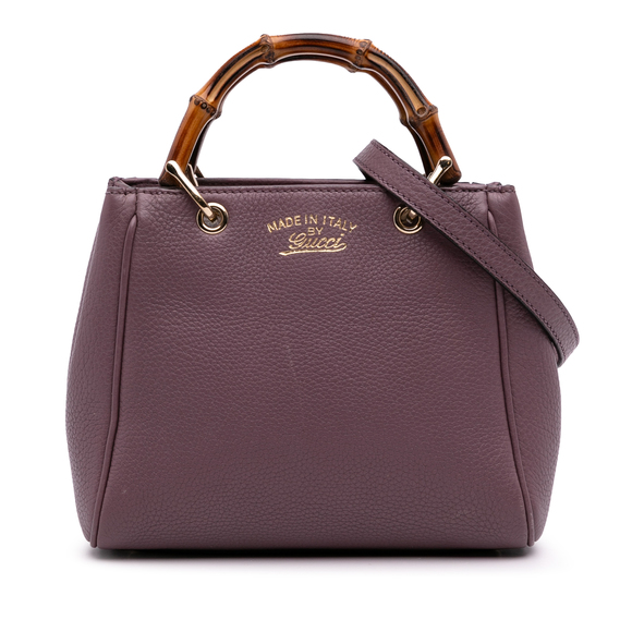Pre-Loved Gucci Mini Calfskin Bamboo Shopper Satchel - Picture 1 of 11
